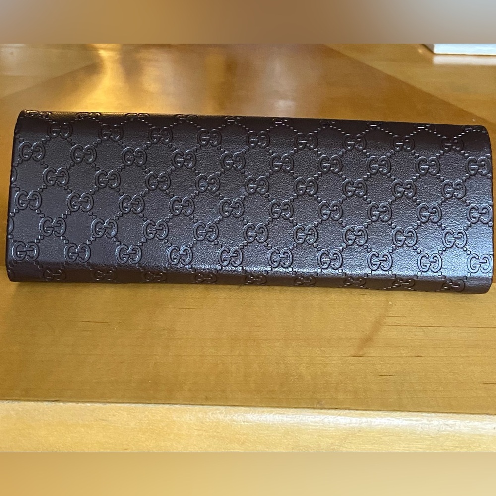 Leather Gucci eyeglass case